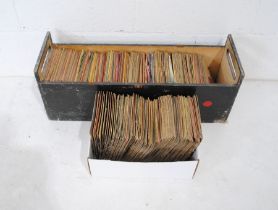 A large collection of mainly funk and soul 7" vinyl records, including The Whispers, Stevie