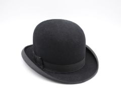 A vintage Falcon Make bowler hat, marked 'Fone & Stagg, Market Street, Crewkerne' - local interest