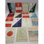 A collection of 15 mainly International Rugby Football programmes dating from7th April 1945 - 10th