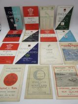 A collection of 15 mainly International Rugby Football programmes dating from7th April 1945 - 10th