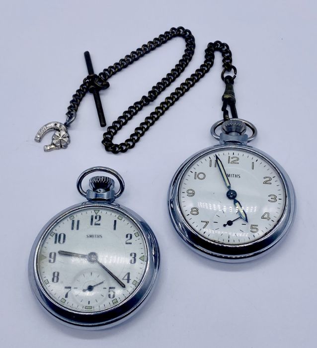 Two chromed Smiths pocket watches