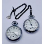 Two chromed Smiths pocket watches