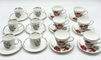 A Wedgwood Susie Cooper Design "Fragrance" part coffee set along with a Duchess " Poppies" part