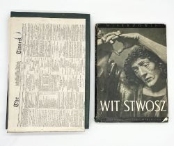 Wit Stwosz a volume of prints and lithographs of the artist's work c. 1950. along with a Times