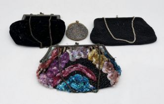 Four vintage purses.