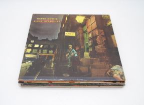 A collection of eleven David Bowie 12" vinyl records, including 'Ziggy Stardust', 'Space Oddity', '