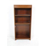 A mid century freestanding bookcase - length 55.5cm, depth 30cm, height 122cm