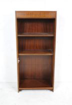 A mid century freestanding bookcase - length 55.5cm, depth 30cm, height 122cm