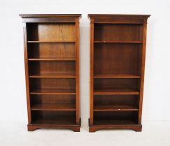 A pair of large bookcases - length 92cm, depth 32cm, height 183cm