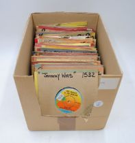 A collection of reggae 7" vinyl records, including Bob Marley and The Wailers, Max Romeo and The