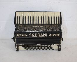 A Soprani Three accordion, made in Italy