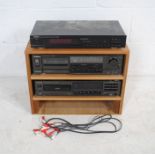 A Denon TU-260L tuner along with a Technics SL-PG200A CD player and a Technics RS-B355 cassette