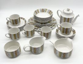 A Midwinter tea set comprising of tea pot, cups, saucers, sideplates etc