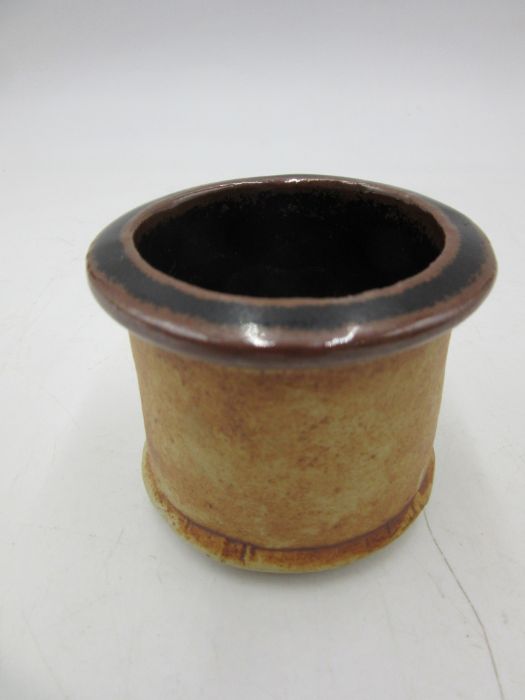 Two studio pottery lamps (1 A/F) along with a similar small candle holder - Image 10 of 12