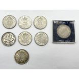 A collection of 8 George V and George VI crowns comprising of six dated 1937 and two 1935 examples