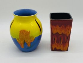 A Poole Pottery "Matisse" vase (height 16cm), along with an Anita Harris Studio vase