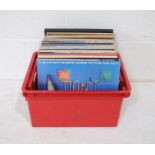 A quantity of various 12" vinyl records, including The Hitch Hikers Guide To The Galaxy, Rod