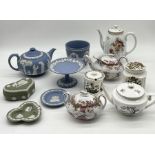 A collection of various china including Sadlers, Cauldon, Wedgwood (some seconds pieces) etc.