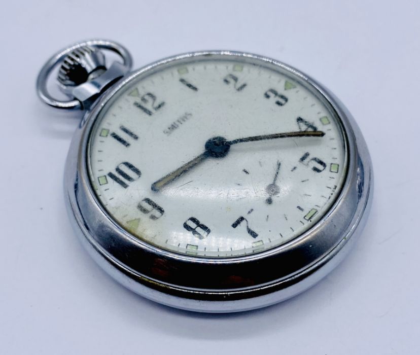 Two chromed Smiths pocket watches - Image 2 of 3
