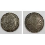 A George II ‘Lima’ Half Crown dated 1745