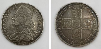 A George II ‘Lima’ Half Crown dated 1745