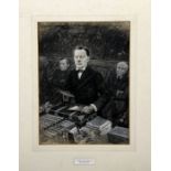 Henry Marriott Paget RBA (1856 – 1936) watercolour showing Winston Churchill addressing parliament