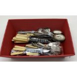 A collection of vintage silver plated cutlery