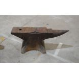 A cast iron anvil - length 72cm