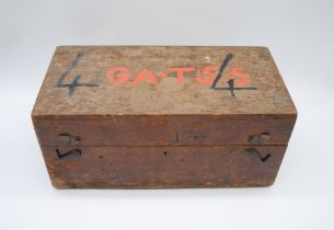 A surveyors level instrument by 'E R Watts & Son Ltd', in original fitted case