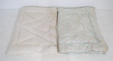 Two vintage eiderdowns, one marked 'Lansdowne Quilt Co Ltd, Worcester' - 153cm x 106cm