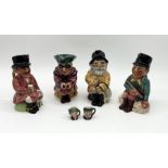 A collection of Shorter & Sons Toby jugs along with two miniature Royal Doulton examples