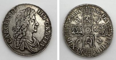 A 1672 Charles II crown (30g weight)