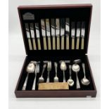 A canteen of silver plated cutlery by George Butler of Sheffield