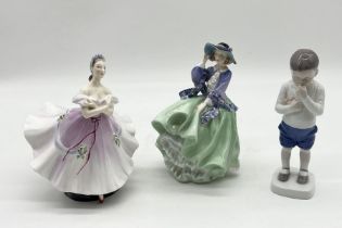 Two Royal Doulton ladies, The Ballerina (HN 2116) and Top O' the Hill (HN 1833) along with a