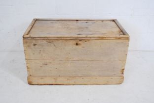 A vintage pine trunk. 87cm x 48cm, height 50cm