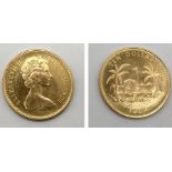 A 1967 Elizabeth II Bahama Islands ten dollar gold coin - weight 4.1g