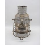 A large ship's lantern with nameplate reading "Davey, London 1925 Ship's Lamp" - 44cm high