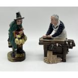Two Royal Doulton figures, The Mask Seller (HN 2103) and The Carpenter (HN2678)