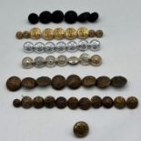 A collection of military buttons