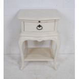 A Wills & Gambier telephone table, with brush slide and single drawer, raised on cabriole legs -