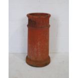 A vintage terracotta chimney pot, height 42cm