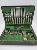 A silver plated part canteen of various cutlery