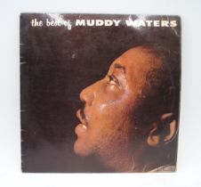 A collection of four blues vinyl records, comprising 'The Best Of Muddy Waters' [NPL.28040], Muddy
