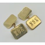 A pair of 9ct gold cufflinks, total weight 8.2g