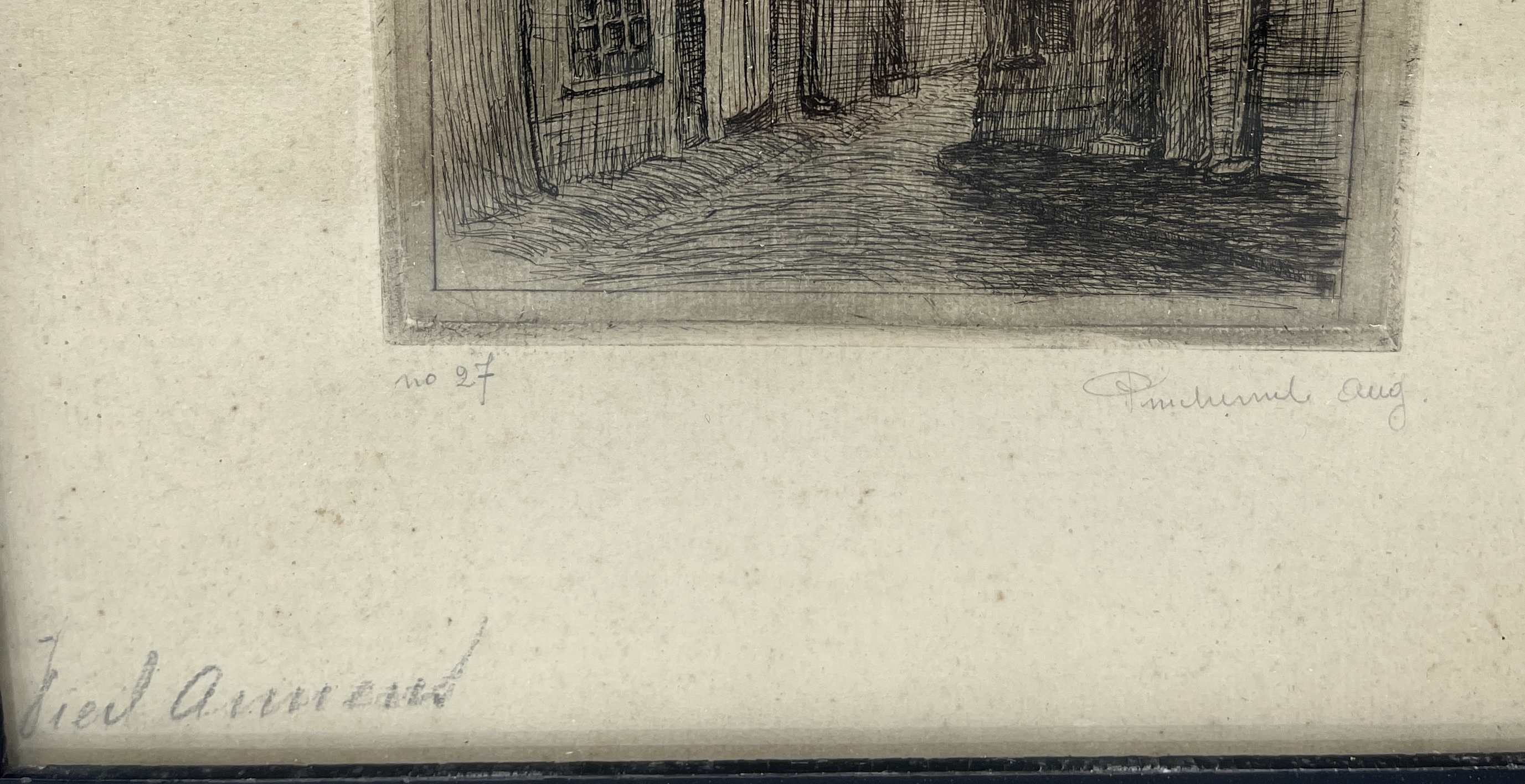 A collection of four architectural etchings and photographs, signatures include Graham Clilverd, - Image 9 of 9