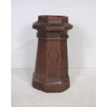 A Victorian salt glazed chimney pot, marked 'Brooks & Pickup, Townelly Colliery, Burnley'