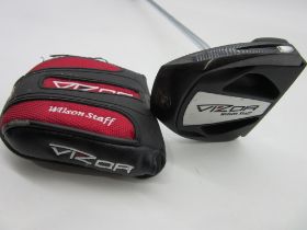 A 34" right handed Vizor Wilson Staff putter with matching head cover