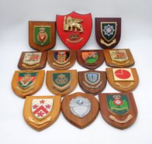 A selection of regimental plaques mostly relating to the the security forces of Northern Ireland