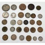 A collection of mainly 19th century American coinage including 1843 & 1847 Liberty head cent, 1863
