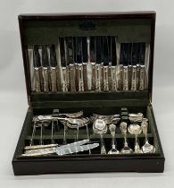 A canteen of silver plated cutlery by Parkin.